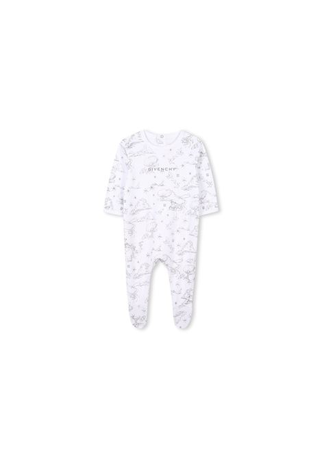 Set Pigiama, Bavaglino e Berretto Con Stampa GIVENCHY KIDS | H30613M01